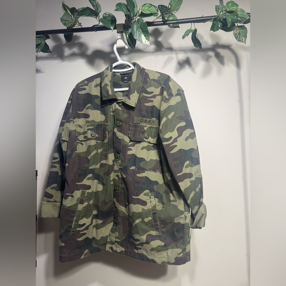 Obey Green Camouflage Field Jacket